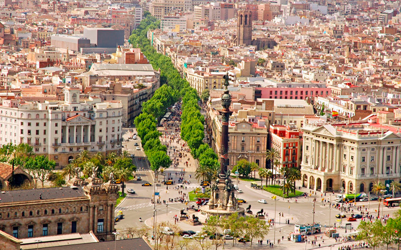 Best summer trip in Barcelona Spain travel Guide la-rambla-street